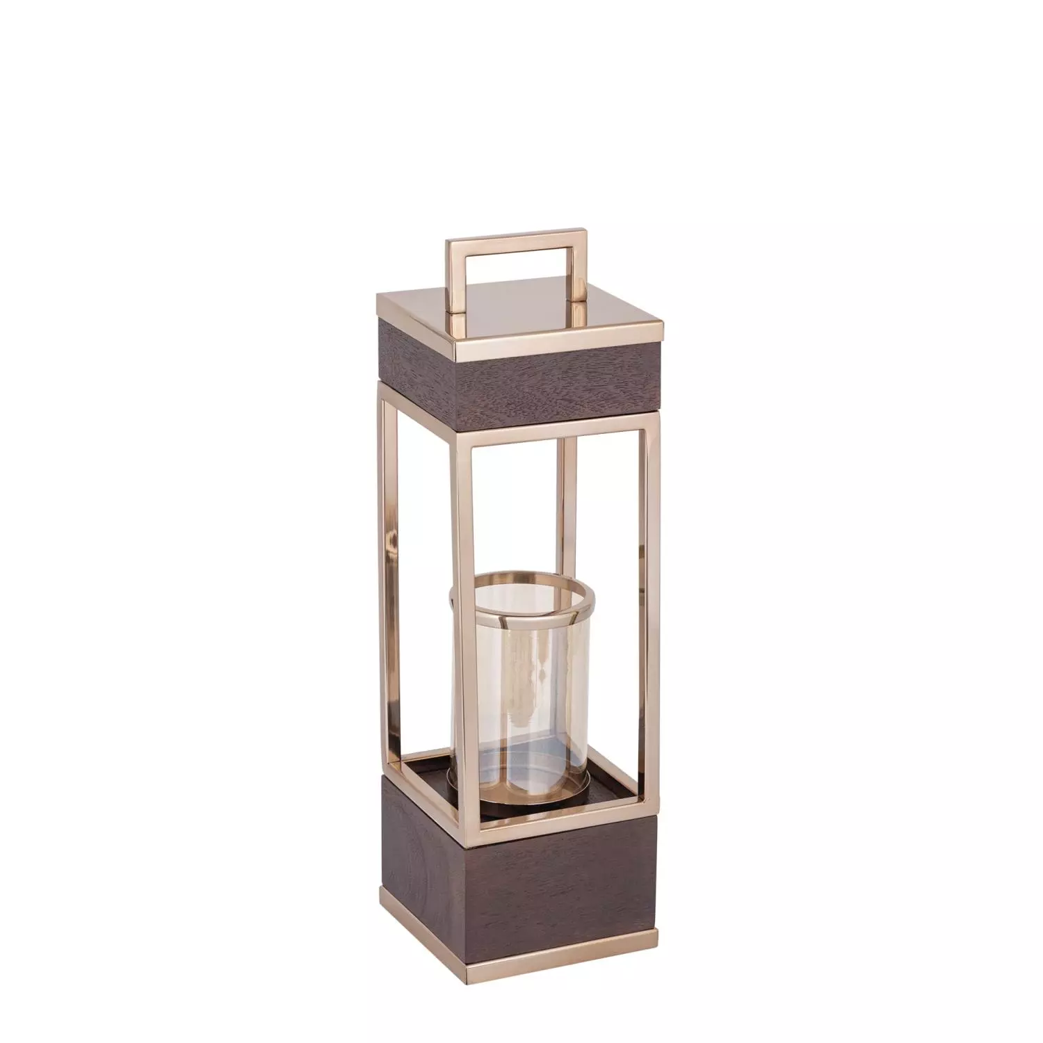 Brown Gold Mangowood Lantern S 731428