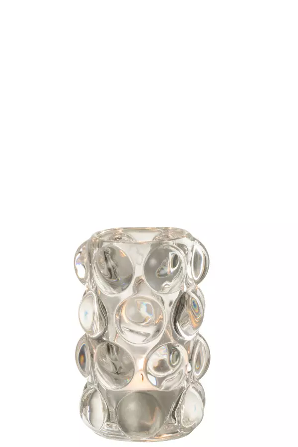 Tealightholder Glass Clear 8x12cm 30355