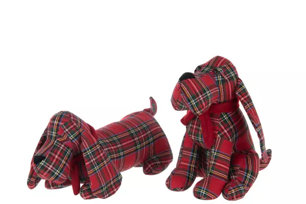 Doorstop Dog Red/ Green Tart 18/20/30cm 56830