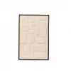 Wooden Wall Art Sculptural Relief Cotton/ Beige60x90cm th2035