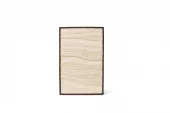 Wooden Wall Art With Organic Wave Pattern Wool 55x85cm th2038