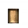 Wall Candle Holder Rectangular Metal Antique Gold th195