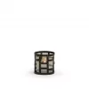 Hurricane Metal /Glass W Brass Dots 13x13cm th166