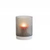 Hurricane Light Smoke Stone Base 20xh28cm Dcg1724