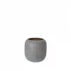 Mouthblown T Light Round Smoke 9x9cm dcg1732sm