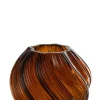 Vase Glass Brown S 18x16cm 58064