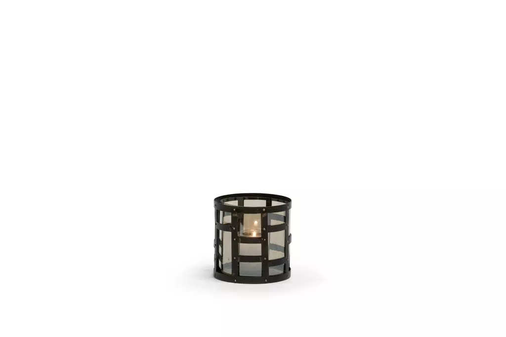 Hurricane Metal /Glass W Brass Dots 13x13cm th166