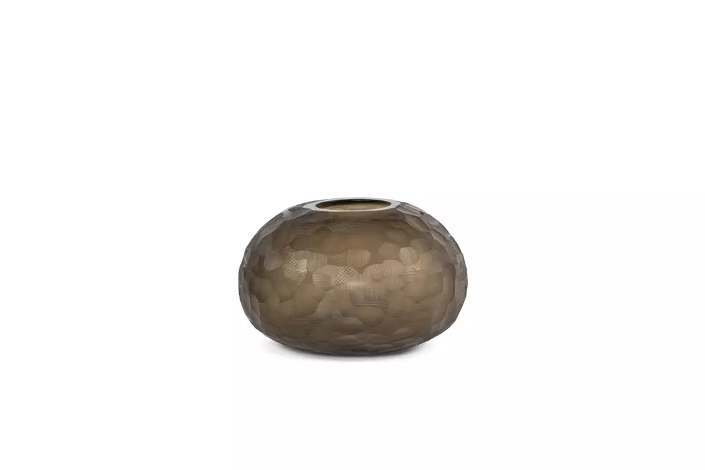 Vase Handcut Smoke 26xh16cm dcg1701