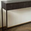Console Table 118/30/h85cm Oak Wenge & Bronze Sahara 2. Drawers
