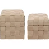Stool Weave Beige set 2 70933