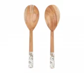 Salad Servers Beige, Acasia 39694