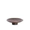 Dish On Base Wood Antique Brown ø27xh7,5cm 6359382