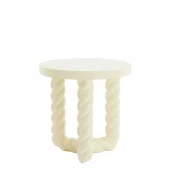 Side Table Shiney Cream 46xh46cm 5516043