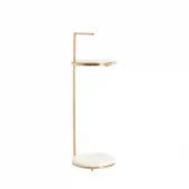 Side Table Marble Ant.Bronze ø26xh76cm 8057788