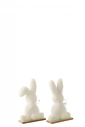 Fur Rabbit White S 15x5xh23cm 61869