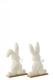 Fur Rabbit White M 20x6xh32cm 61870