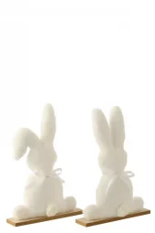 Fur Rabbit White L 26x6xh39cm 61871