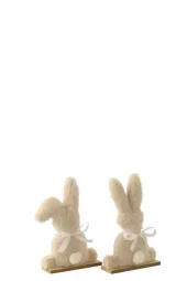Fur Rabbit Beige S 15x5x23cm 61872
