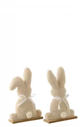 Fur Rabbit Beige M 20x6xh32cm 61873