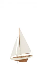 Sailboat Wood Wh/Nat 42x9xh59cm 50020