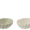 Shell Stoneware Wh Ass. 2 15,x13x5,5cm 60081