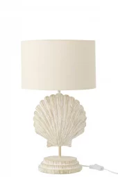Tablelamp Seashell Wh/Nat 28xh47,5cm 60142