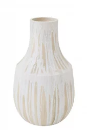 Floor Vase Ceramic Wh/Beige S 35xh65cm 61382