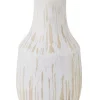 Floor Vase Ceramic  Wh/ Beige L 41xh75cm 61383