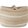 Basket Stripe Beige/Wh 57x36x38cm 61949