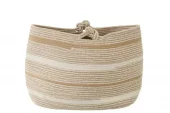 Basket Stripe Beige/Wh 57x36x38cm 61949