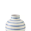 Vase Blue/White Ceramic 28x26cm 62853