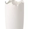 Vase Irregular Clay White L 21X37 63614