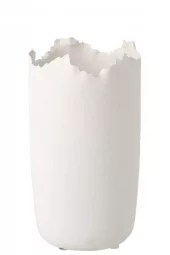 Vase Irregular Clay White L 21X37 63614