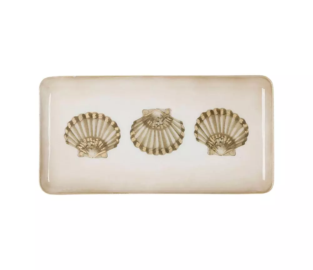 Tray Taupe/Gold 30,5x15,5cm 38908