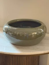 Bowl Glazed Green L 35x13cm dct286g