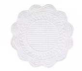 Placemat White Cotton ø42cm 26975