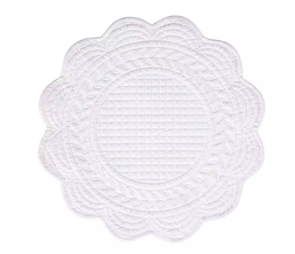 Placemat White Cotton ø42cm 26975