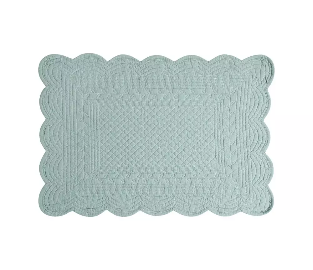 Placemat Rect. Padded Sea Green 48x34cm 33595