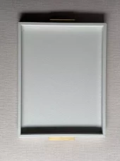 Giobagnara Deco Tray Off White Brass Handles 48x35cm