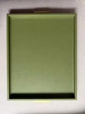 Giobagnara Deco Tray Meadow Green Brass Handles 57x44 cm