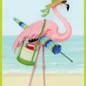 Card Beach Flamingo 93415.00