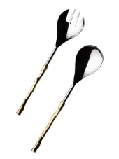 Salad Servers Brass Branches Handles 34836