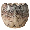 Round Grey Shell Vase 39865