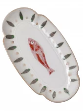 Oval Plate Red Marine 44548