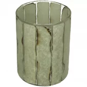 Candle Holder Glas Ivory 10x10x13cm Kal-7074