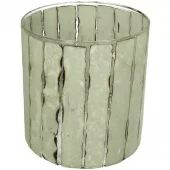 Candle Holder Glas Ivory 15x15x16cm Kal-7075