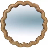 Mirror Rubberwood Natural 36x3x36cm Kal-7795