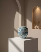 Cloud Vase Håndmalt 06-bw-39l