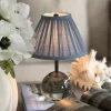 Verona Glass & Bronze Led Lamp Inkl Dusty Blue Shade 1085