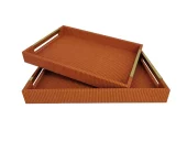 Tray Orange Fabric 43x30xh4,7cm 130-287